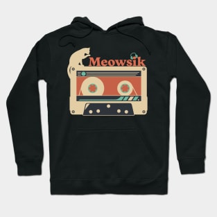 Retro Meowsik-Cat and Music lovers- Hoodie